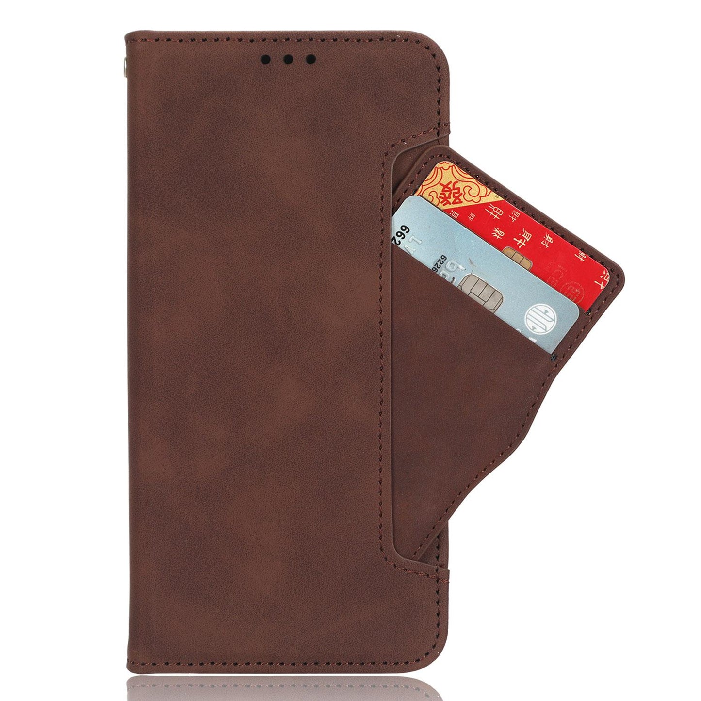 Google Pixel 10 Pro XL Skin Feel PU Leather Wallet Phone Case with Card Slots, Cash Pocket, Magnetic Closure, Built-In Stand, Full Protection TPU Cover
