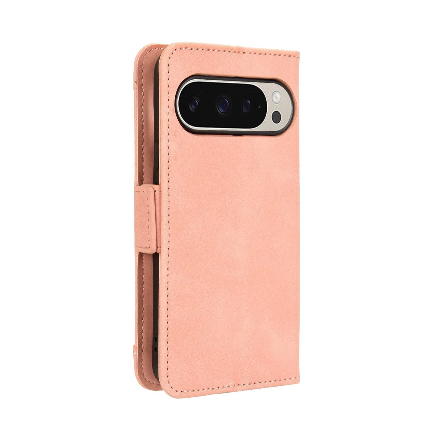 Google Pixel 10 Skin Feel PU Leather Wallet Phone Case with Card Slots, Cash Pocket, Magnetic Closure, Built-In Stand, Full Protection TPU Cover