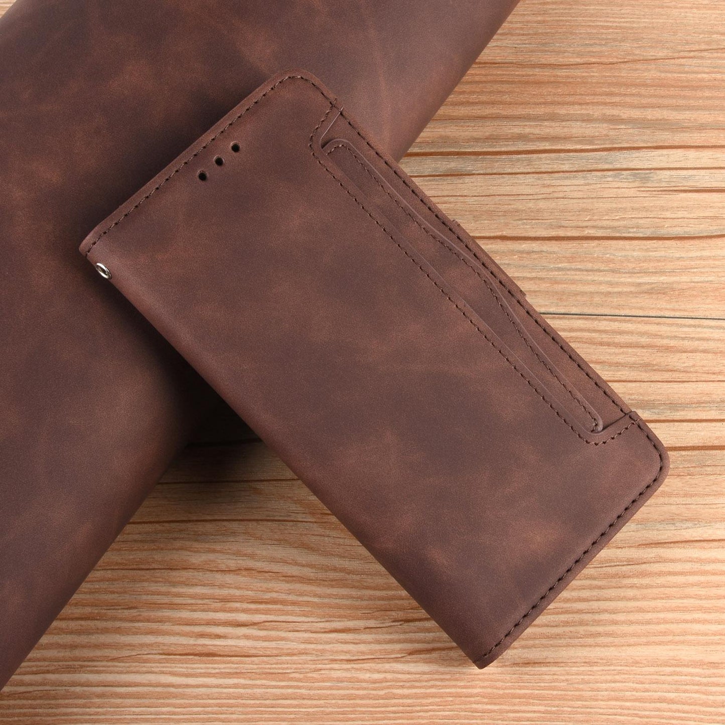Google Pixel 10 Skin Feel PU Leather Wallet Phone Case with Card Slots, Cash Pocket, Magnetic Closure, Built-In Stand, Full Protection TPU Cover