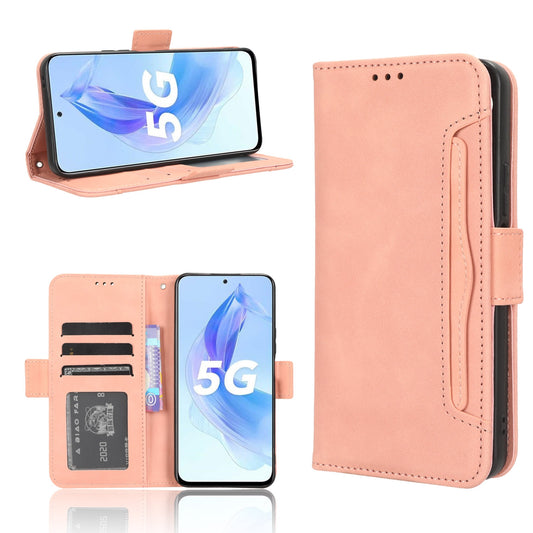 Honor X50i Skin Feel PU Leather Wallet Phone Case with Card Slots, Cash Pocket, Magnetic Closure, Built-In Stand, Full Protection TPU Cover