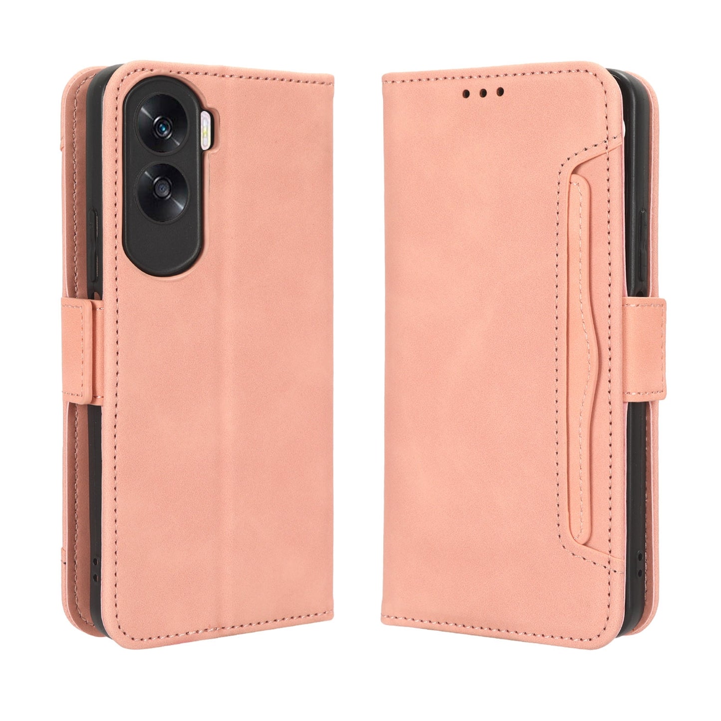 Honor X50i Skin Feel PU Leather Wallet Phone Case with Card Slots, Cash Pocket, Magnetic Closure, Built-In Stand, Full Protection TPU Cover
