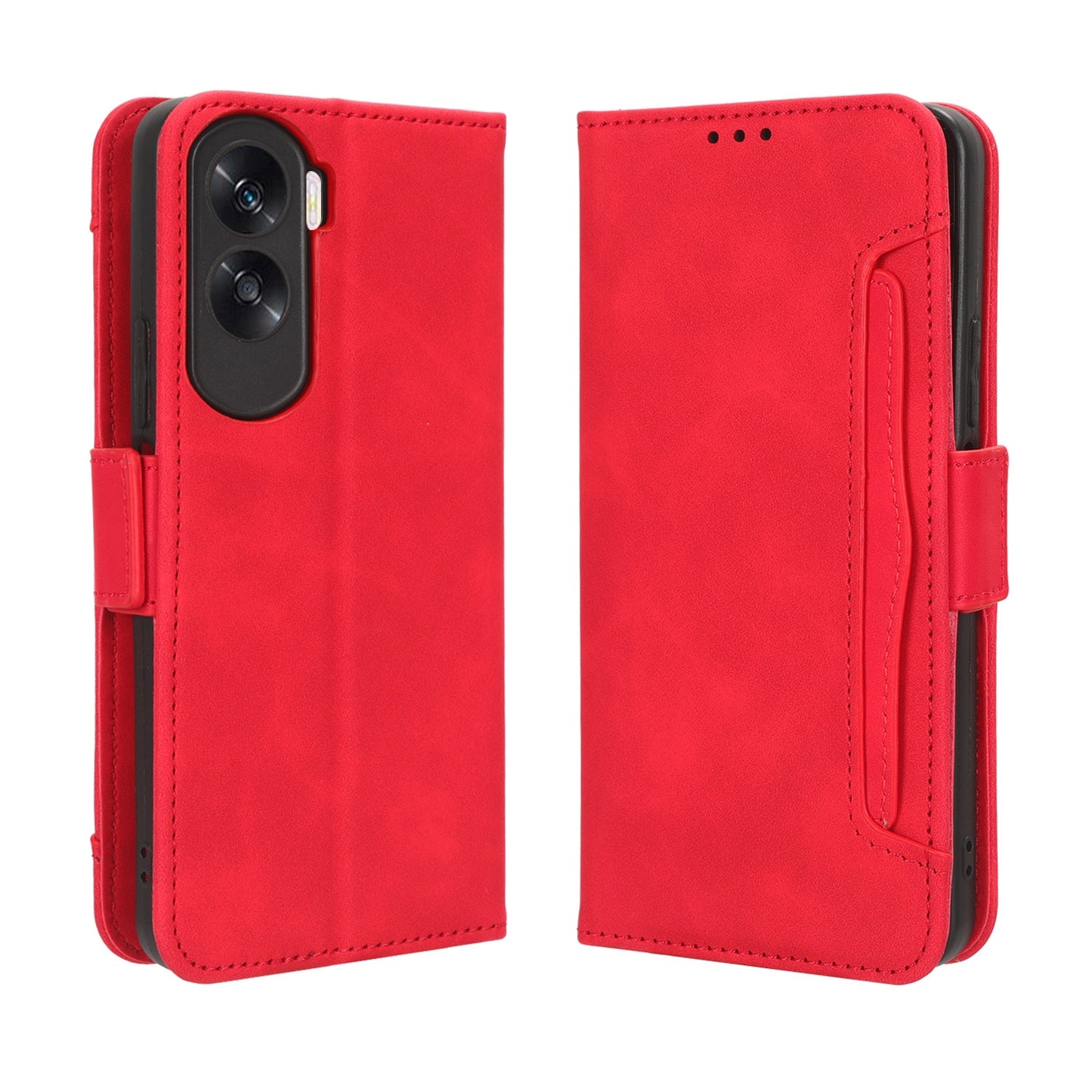 Honor X50i Skin Feel PU Leather Wallet Phone Case with Card Slots, Cash Pocket, Magnetic Closure, Built-In Stand, Full Protection TPU Cover