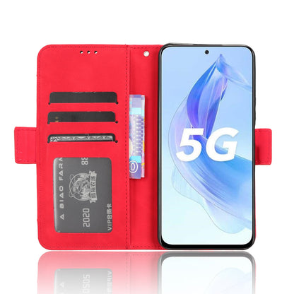 Honor X50i Skin Feel PU Leather Wallet Phone Case with Card Slots, Cash Pocket, Magnetic Closure, Built-In Stand, Full Protection TPU Cover