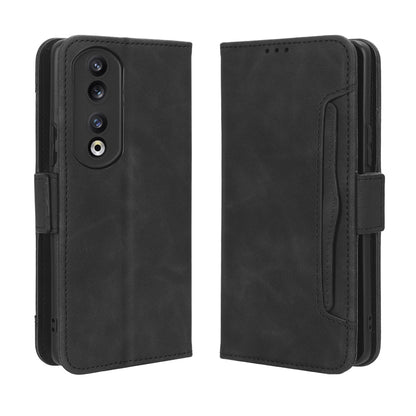 Honor 90 Pro 5G Skin Feel PU Leather Wallet Phone Case with Card Slots, Cash Pocket, Magnetic Closure, Built-In Stand, Full Protection TPU Cover
