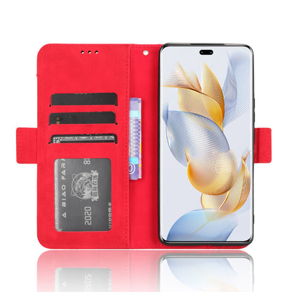 Honor 90 Pro 5G Skin Feel PU Leather Wallet Phone Case with Card Slots, Cash Pocket, Magnetic Closure, Built-In Stand, Full Protection TPU Cover
