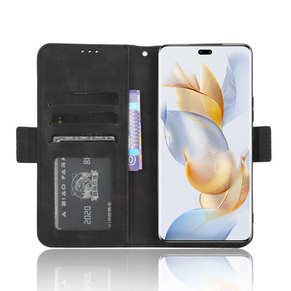 Honor 90 5G Skin Feel PU Leather Wallet Phone Case with Card Slots, Cash Pocket, Magnetic Closure, Built-In Stand, Full Protection TPU Cover