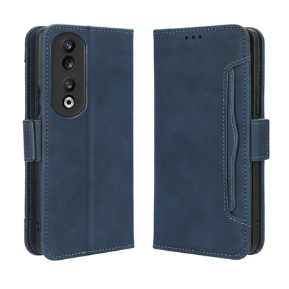 Honor 90 5G Skin Feel PU Leather Wallet Phone Case with Card Slots, Cash Pocket, Magnetic Closure, Built-In Stand, Full Protection TPU Cover