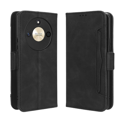 Honor X50 Skin Feel PU Leather Wallet Phone Case with Card Slots, Cash Pocket, Magnetic Closure, Built-In Stand, Full Protection TPU Cover