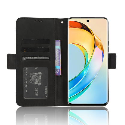 Honor X50 Skin Feel PU Leather Wallet Phone Case with Card Slots, Cash Pocket, Magnetic Closure, Built-In Stand, Full Protection TPU Cover
