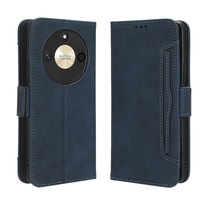 Honor X50 Skin Feel PU Leather Wallet Phone Case with Card Slots, Cash Pocket, Magnetic Closure, Built-In Stand, Full Protection TPU Cover