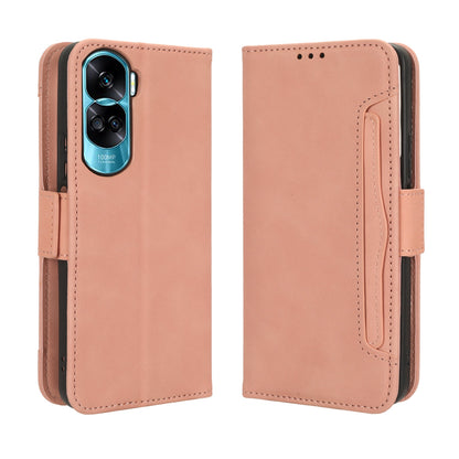 Honor 90 Lite Skin Feel PU Leather Wallet Phone Case with Card Slots, Cash Pocket, Magnetic Closure, Built-In Stand, Full Protection TPU Cover