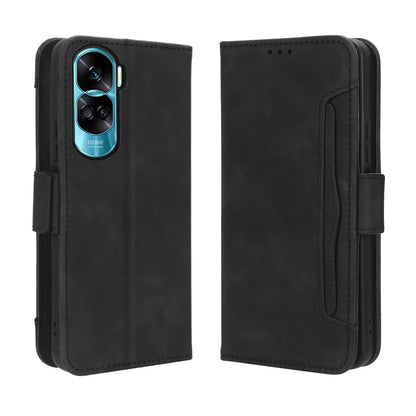 Honor 90 Lite Skin Feel PU Leather Wallet Phone Case with Card Slots, Cash Pocket, Magnetic Closure, Built-In Stand, Full Protection TPU Cover