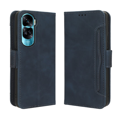 Honor 90 Lite Skin Feel PU Leather Wallet Phone Case with Card Slots, Cash Pocket, Magnetic Closure, Built-In Stand, Full Protection TPU Cover