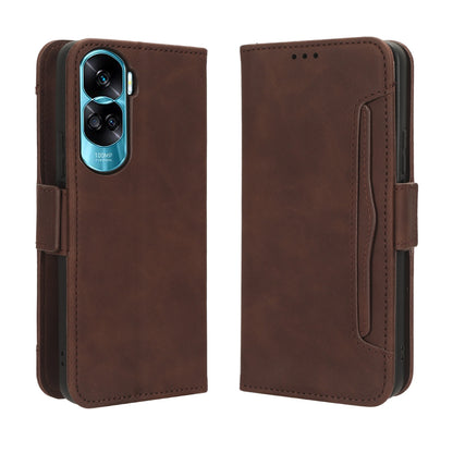 Honor X50i Big Hole Skin Feel PU Leather Wallet Phone Case with Card Slots, Cash Pocket, Magnetic Closure, Built-In Stand, Full Protection TPU Cover