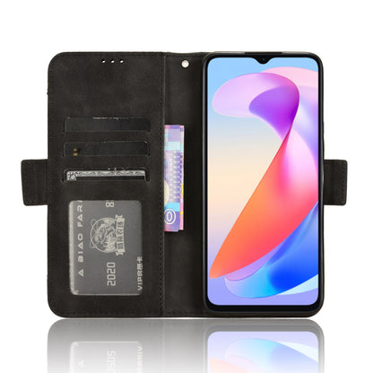 Honor X6a 4G Skin Feel PU Leather Wallet Phone Case with Card Slots, Cash Pocket, Magnetic Closure, Built-In Stand, Full Protection TPU Cover