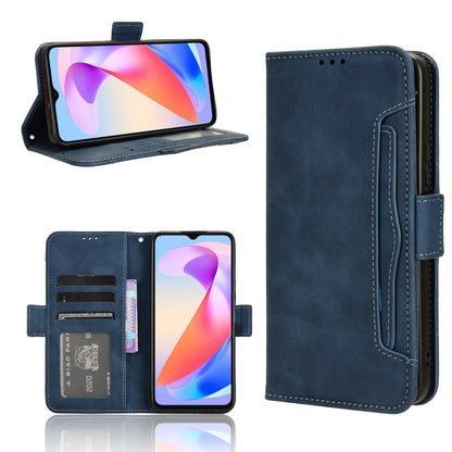 Honor X6a 4G Skin Feel PU Leather Wallet Phone Case with Card Slots, Cash Pocket, Magnetic Closure, Built-In Stand, Full Protection TPU Cover