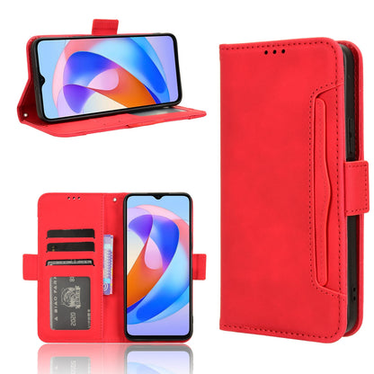 Honor X5 Plus Skin Feel PU Leather Wallet Phone Case with Card Slots, Cash Pocket, Magnetic Closure, Built-In Stand, Full Protection TPU Cover