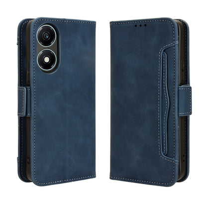 Honor X5 Plus Skin Feel PU Leather Wallet Phone Case with Card Slots, Cash Pocket, Magnetic Closure, Built-In Stand, Full Protection TPU Cover
