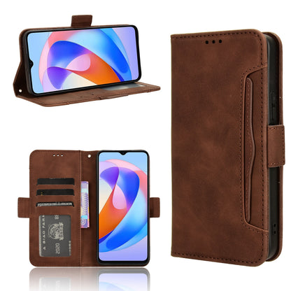 Honor X5 Plus Skin Feel PU Leather Wallet Phone Case with Card Slots, Cash Pocket, Magnetic Closure, Built-In Stand, Full Protection TPU Cover