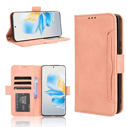 Honor 100 5G Skin Feel PU Leather Wallet Phone Case with Card Slots, Cash Pocket, Magnetic Closure, Built-In Stand, Full Protection TPU Cover