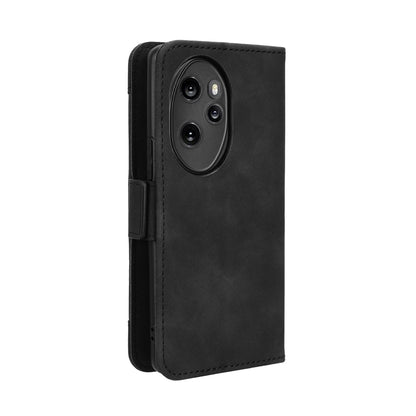 Honor 100 Pro 5G Skin Feel PU Leather Wallet Phone Case with Card Slots, Cash Pocket, Magnetic Closure, Built-In Stand, Full Protection TPU Cover