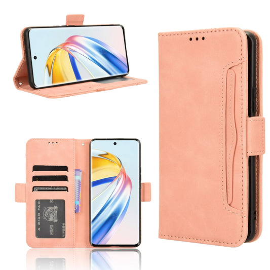 Honor X9b 5G Skin Feel PU Leather Wallet Phone Case with Card Slots, Cash Pocket, Magnetic Closure, Built-In Stand, Full Protection TPU Cover
