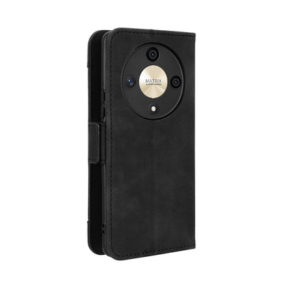 Honor X9b 5G Skin Feel PU Leather Wallet Phone Case with Card Slots, Cash Pocket, Magnetic Closure, Built-In Stand, Full Protection TPU Cover