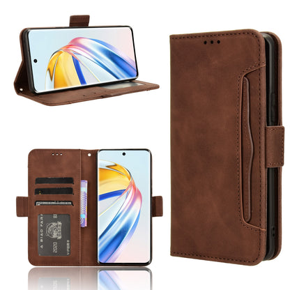 Honor X9b 5G Skin Feel PU Leather Wallet Phone Case with Card Slots, Cash Pocket, Magnetic Closure, Built-In Stand, Full Protection TPU Cover