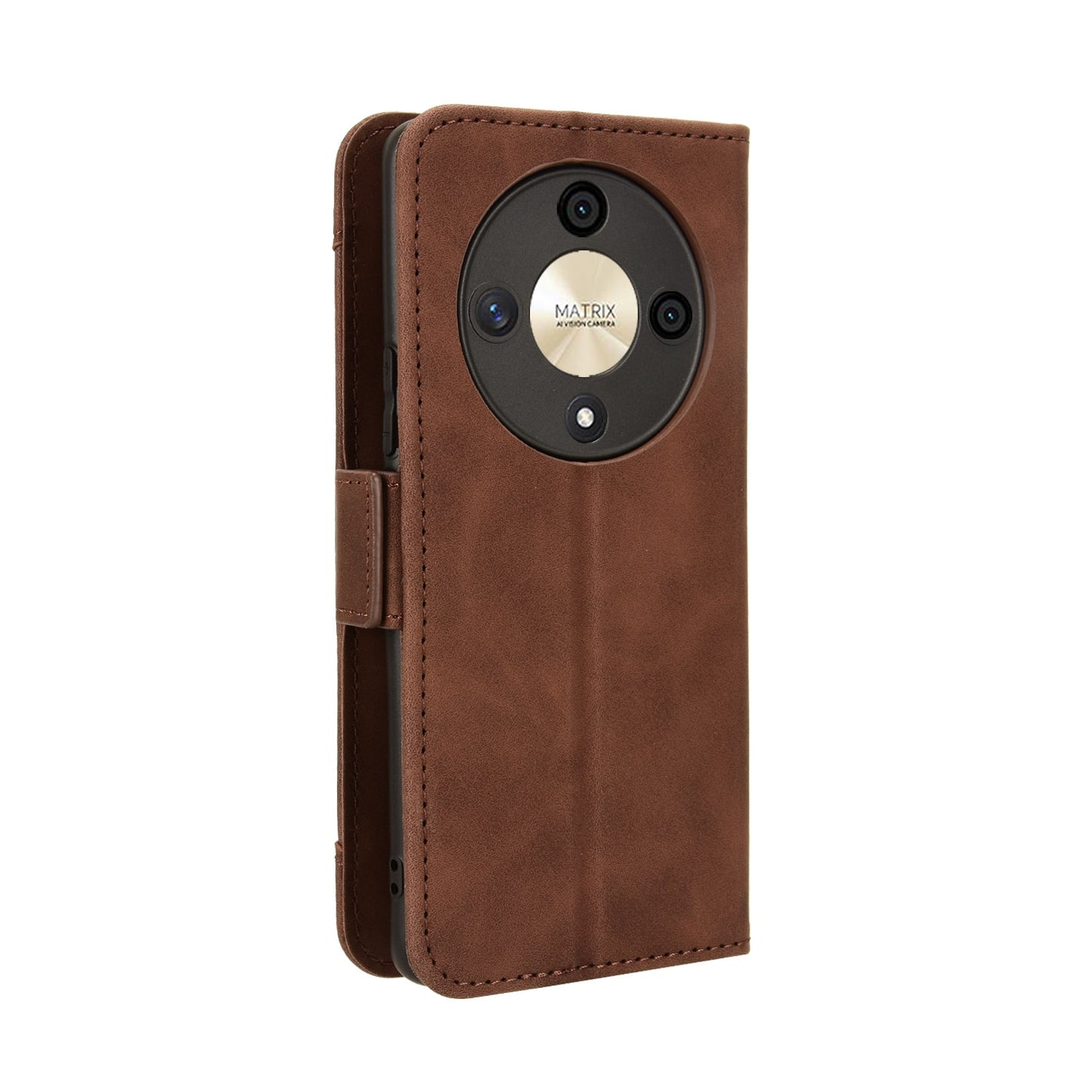 Honor X9b 5G Skin Feel PU Leather Wallet Phone Case with Card Slots, Cash Pocket, Magnetic Closure, Built-In Stand, Full Protection TPU Cover