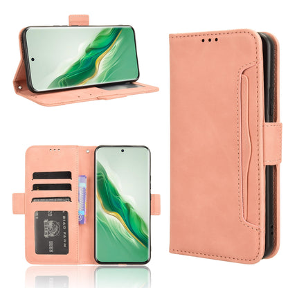 Honor Magic6 5G Skin Feel PU Leather Wallet Phone Case with Card Slots, Cash Pocket, Magnetic Closure, Built-In Stand, Full Protection TPU Cover