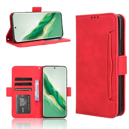 Honor Magic6 5G Skin Feel PU Leather Wallet Phone Case with Card Slots, Cash Pocket, Magnetic Closure, Built-In Stand, Full Protection TPU Cover