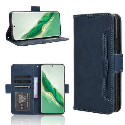 Honor Magic6 5G Skin Feel PU Leather Wallet Phone Case with Card Slots, Cash Pocket, Magnetic Closure, Built-In Stand, Full Protection TPU Cover