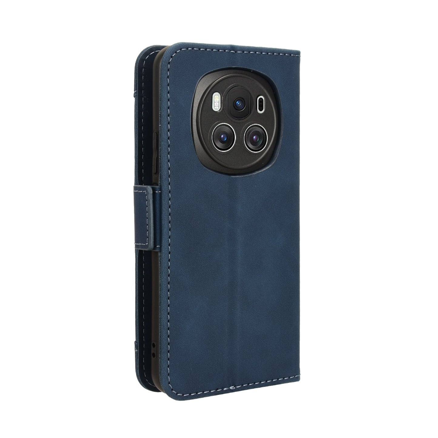 Honor Magic6 5G Skin Feel PU Leather Wallet Phone Case with Card Slots, Cash Pocket, Magnetic Closure, Built-In Stand, Full Protection TPU Cover