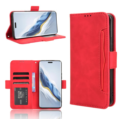 Honor Magic6 Pro Skin Feel PU Leather Wallet Phone Case with Card Slots, Cash Pocket, Magnetic Closure, Built-In Stand, Full Protection TPU Cover