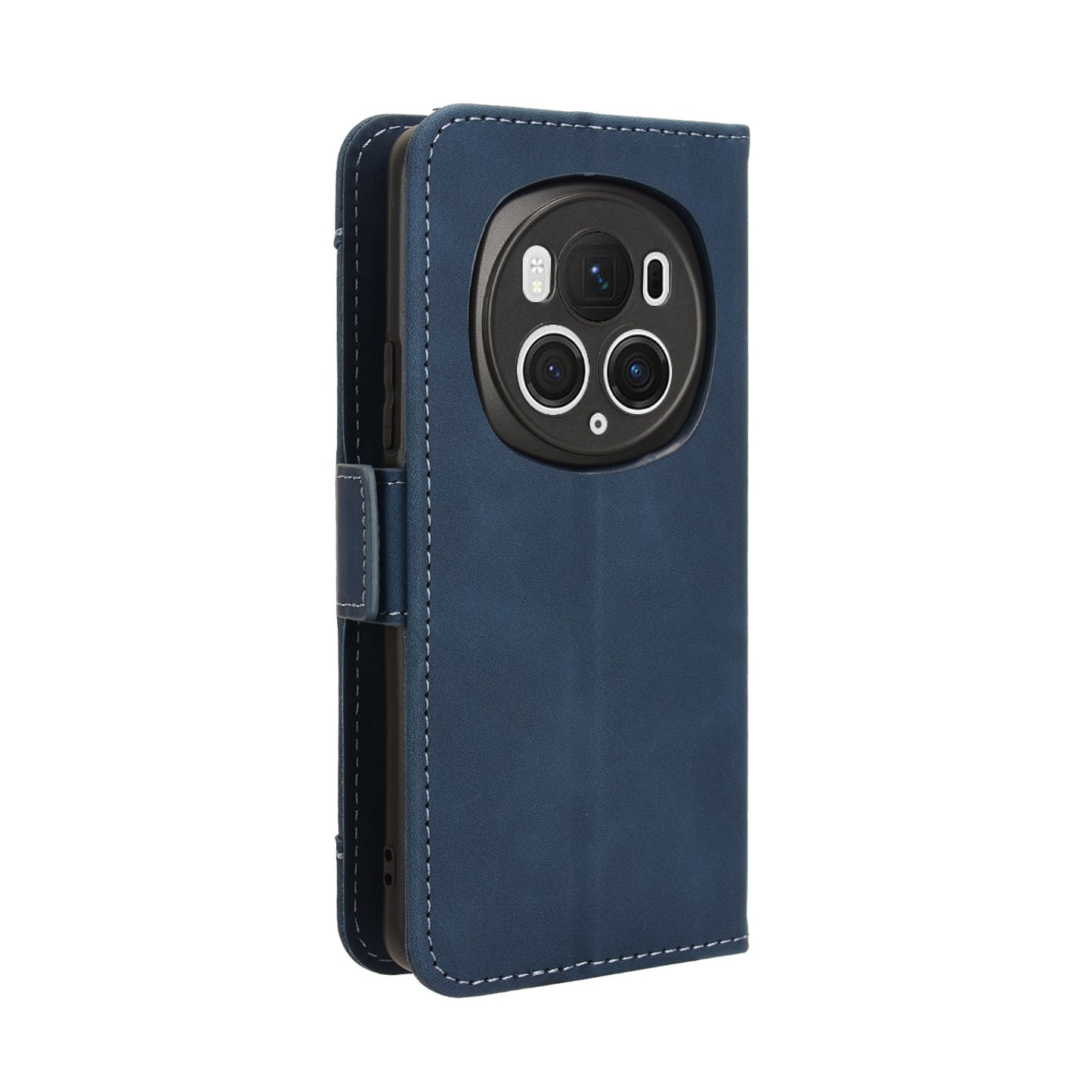 Honor Magic6 Pro Skin Feel PU Leather Wallet Phone Case with Card Slots, Cash Pocket, Magnetic Closure, Built-In Stand, Full Protection TPU Cover