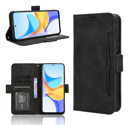 Honor Play 50 Plus Skin Feel PU Leather Wallet Phone Case with Card Slots, Cash Pocket, Magnetic Closure, Built-In Stand, Full Protection TPU Cover