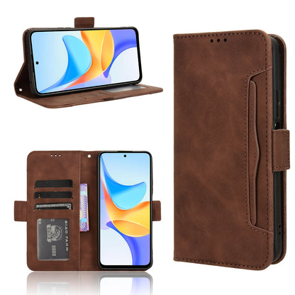 Honor Play 50 Plus Skin Feel PU Leather Wallet Phone Case with Card Slots, Cash Pocket, Magnetic Closure, Built-In Stand, Full Protection TPU Cover