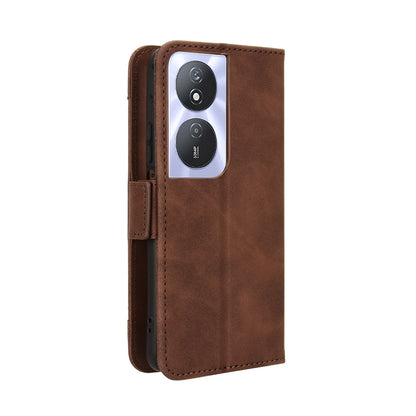 Honor Play 50 Plus Skin Feel PU Leather Wallet Phone Case with Card Slots, Cash Pocket, Magnetic Closure, Built-In Stand, Full Protection TPU Cover