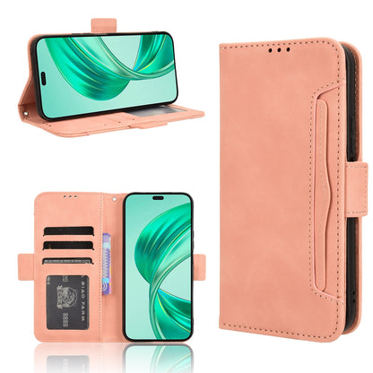 Honor X8b 4G Skin Feel PU Leather Wallet Phone Case with Card Slots, Cash Pocket, Magnetic Closure, Built-In Stand, Full Protection TPU Cover