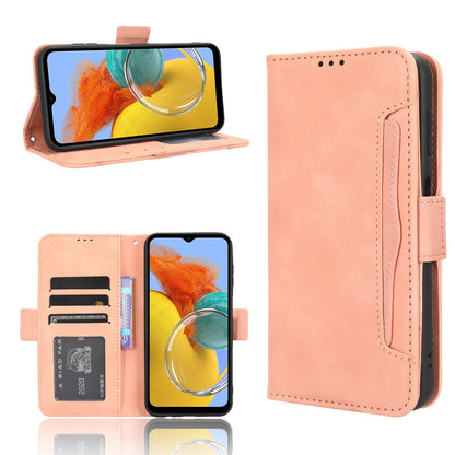 Samsung Galaxy M54 5G Skin Feel PU Leather Wallet Phone Case with Card Slots, Cash Pocket, Magnetic Closure, Built-In Stand, Full Protection TPU Cover