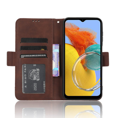 Samsung Galaxy M54 5G Skin Feel PU Leather Wallet Phone Case with Card Slots, Cash Pocket, Magnetic Closure, Built-In Stand, Full Protection TPU Cover