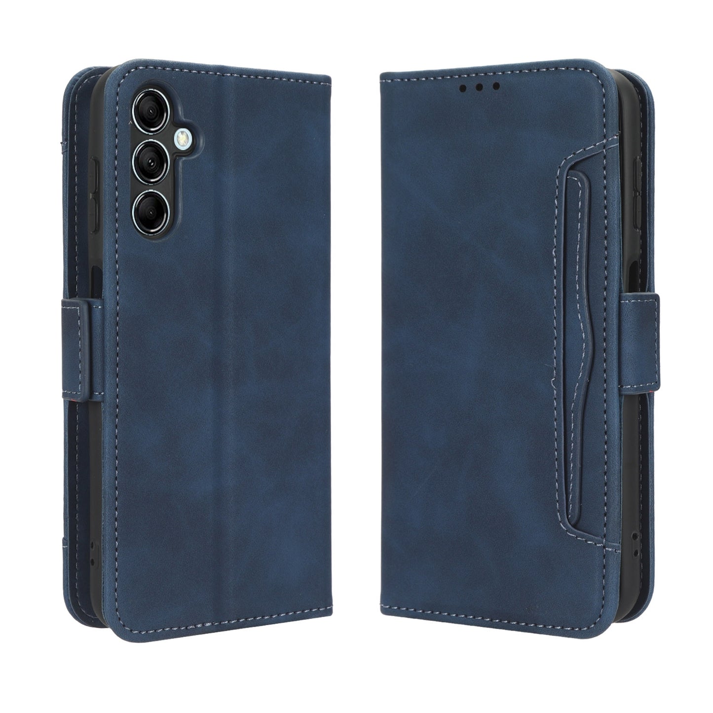 Samsung Galaxy M34 5G Skin Feel PU Leather Wallet Phone Case with Card Slots, Cash Pocket, Magnetic Closure, Built-In Stand, Full Protection TPU Cover
