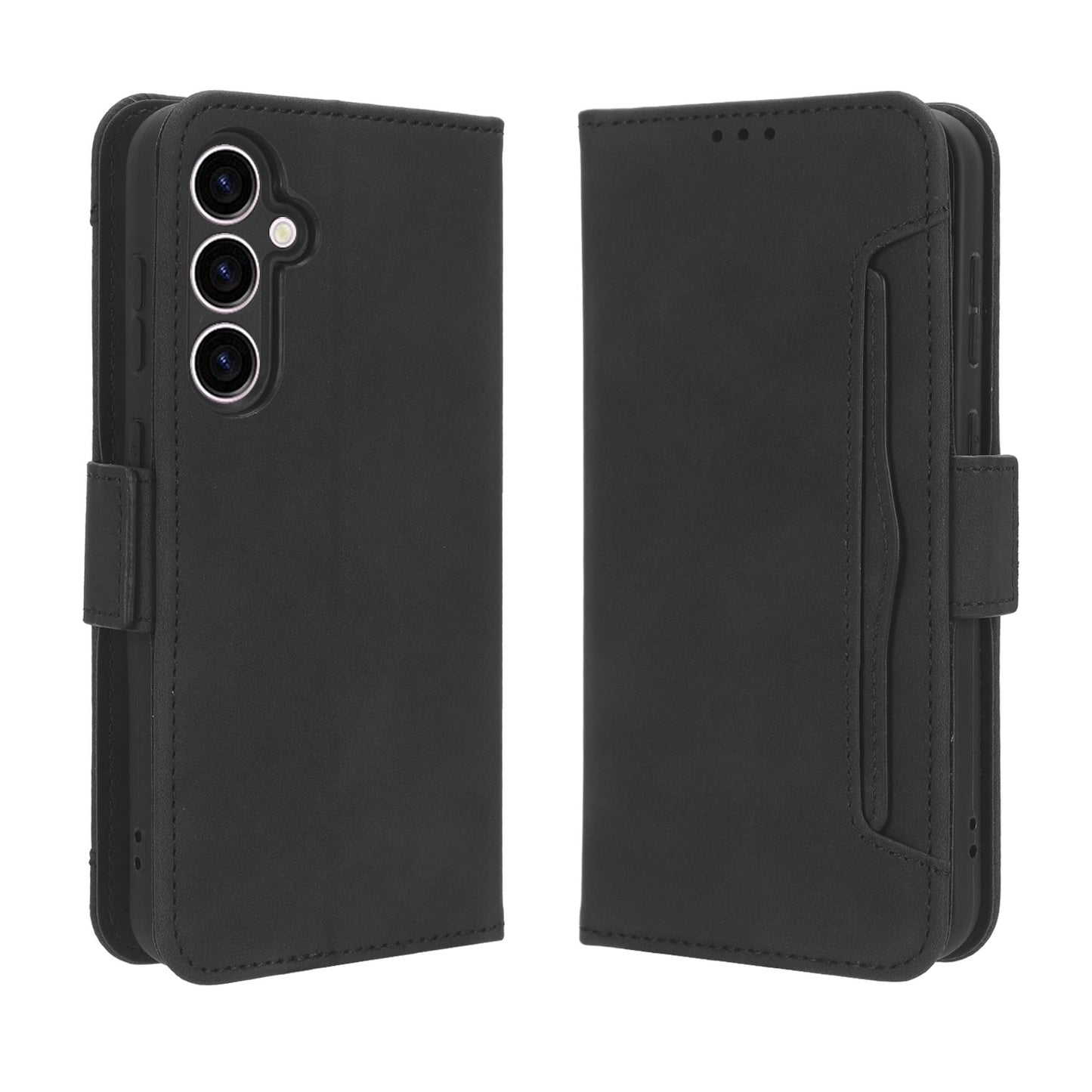 Samsung Galaxy S23 FE 5G Skin Feel PU Leather Wallet Phone Case with Card Slots, Cash Pocket, Magnetic Closure, Built-In Stand, Full Protection TPU Cover