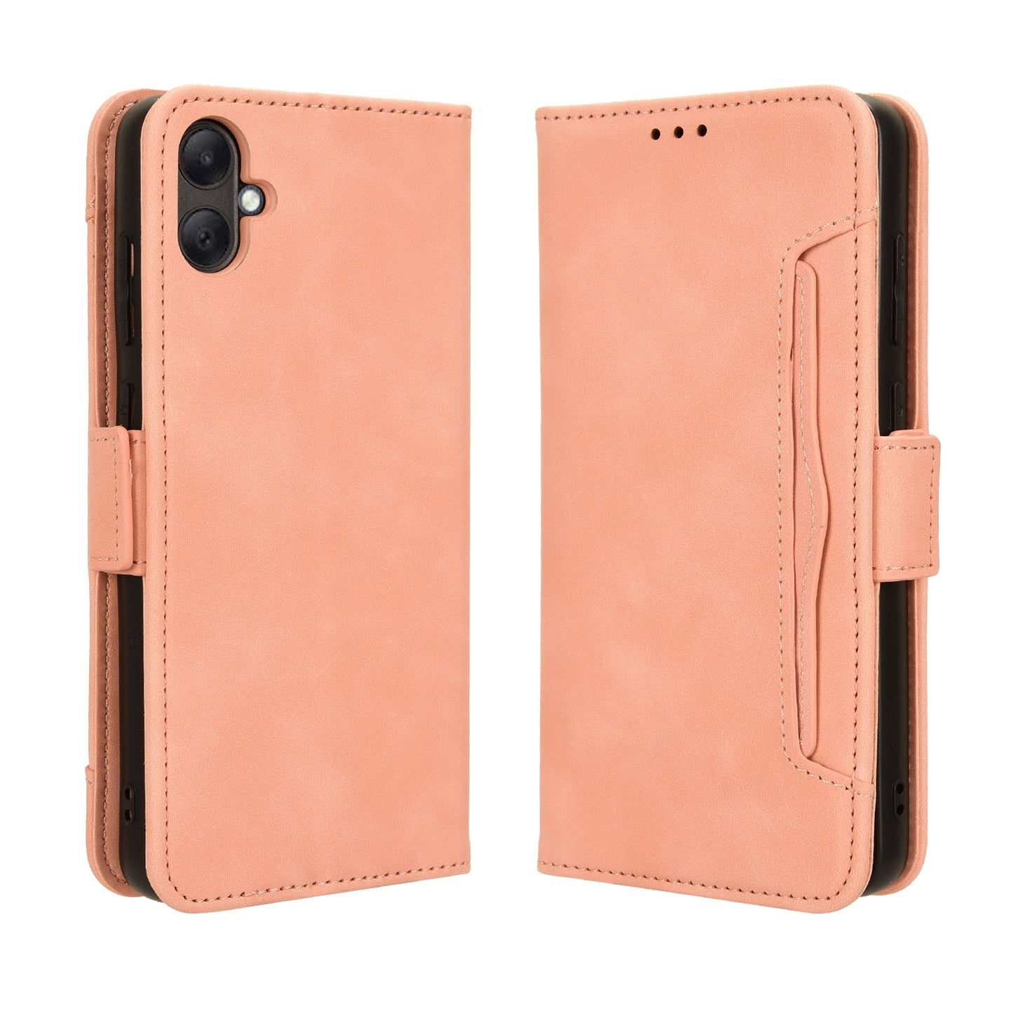 Samsung Galaxy A05 4G Skin Feel PU Leather Wallet Phone Case with Card Slots, Cash Pocket, Magnetic Closure, Built-In Stand, Full Protection TPU Cover