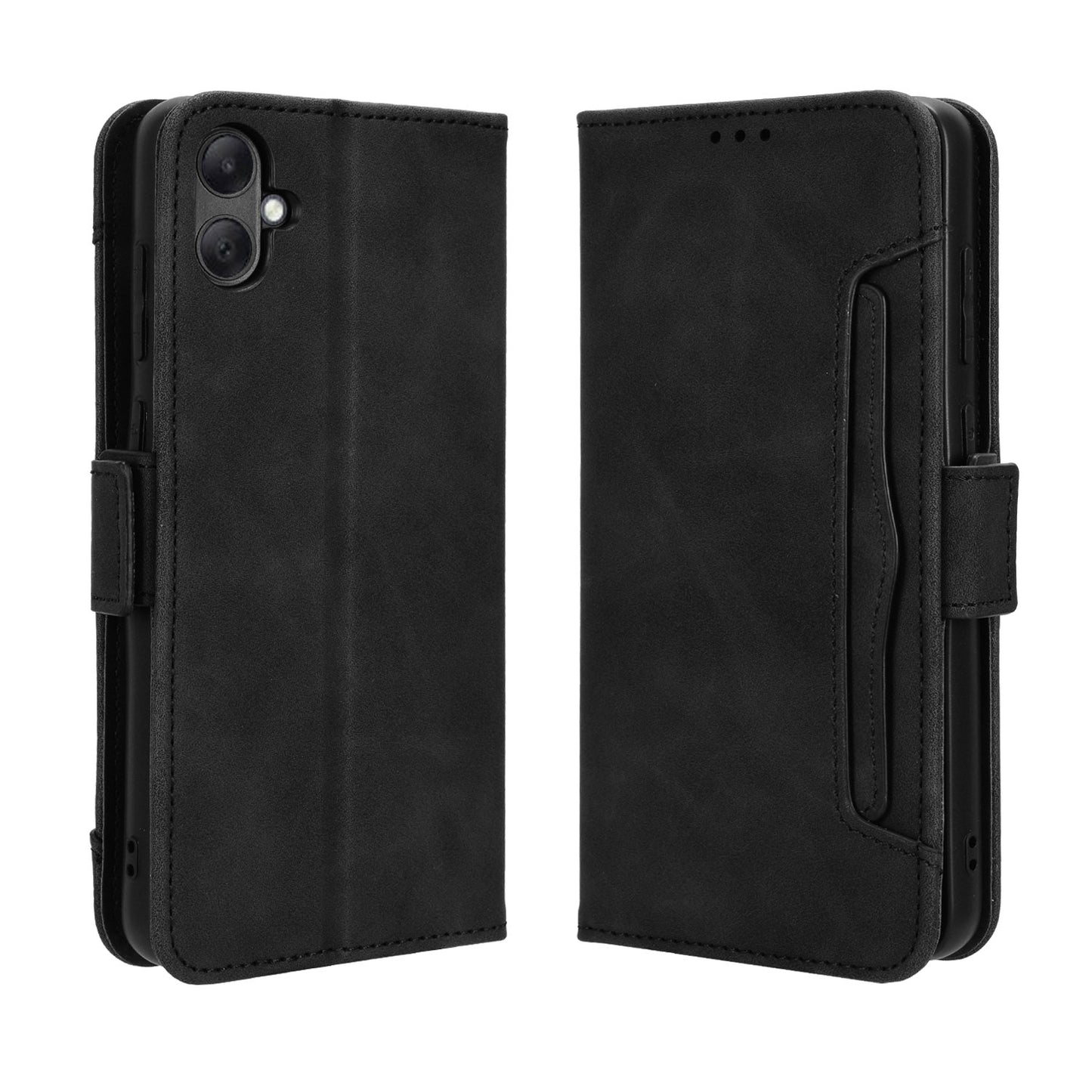 Samsung Galaxy A05 4G Skin Feel PU Leather Wallet Phone Case with Card Slots, Cash Pocket, Magnetic Closure, Built-In Stand, Full Protection TPU Cover
