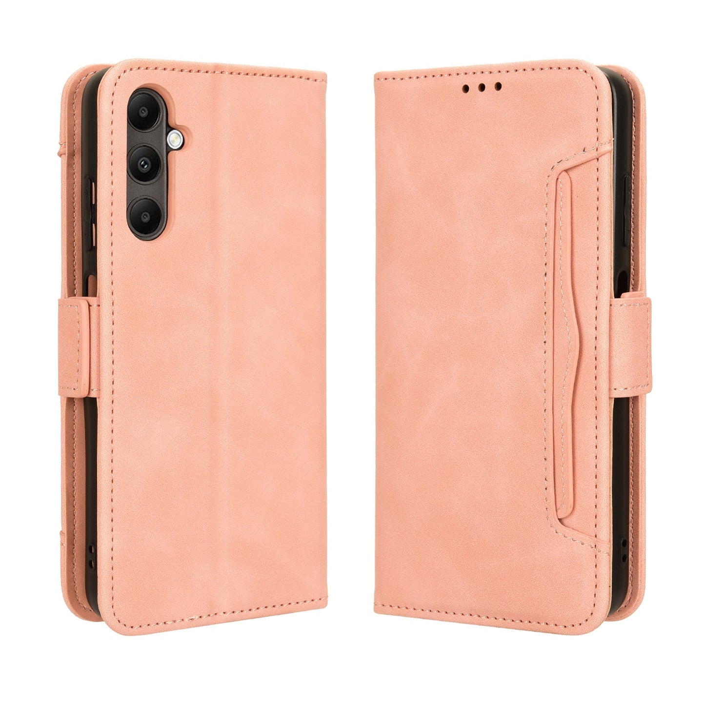 Samsung Galaxy A05s 4G Skin Feel PU Leather Wallet Phone Case with Card Slots, Cash Pocket, Magnetic Closure, Built-In Stand, Full Protection TPU Cover