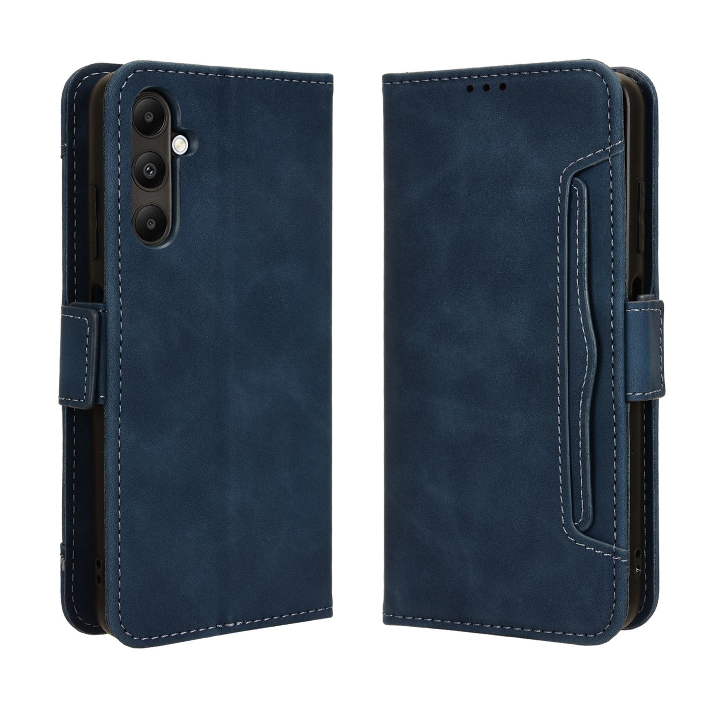 Samsung Galaxy A05s 4G Skin Feel PU Leather Wallet Phone Case with Card Slots, Cash Pocket, Magnetic Closure, Built-In Stand, Full Protection TPU Cover
