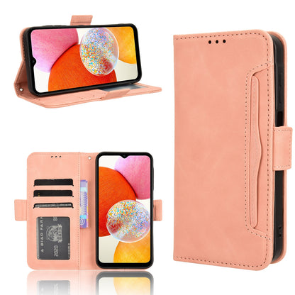 Samsung Galaxy A15 Skin Feel PU Leather Wallet Phone Case with Card Slots, Cash Pocket, Magnetic Closure, Built-In Stand, Full Protection TPU Cover