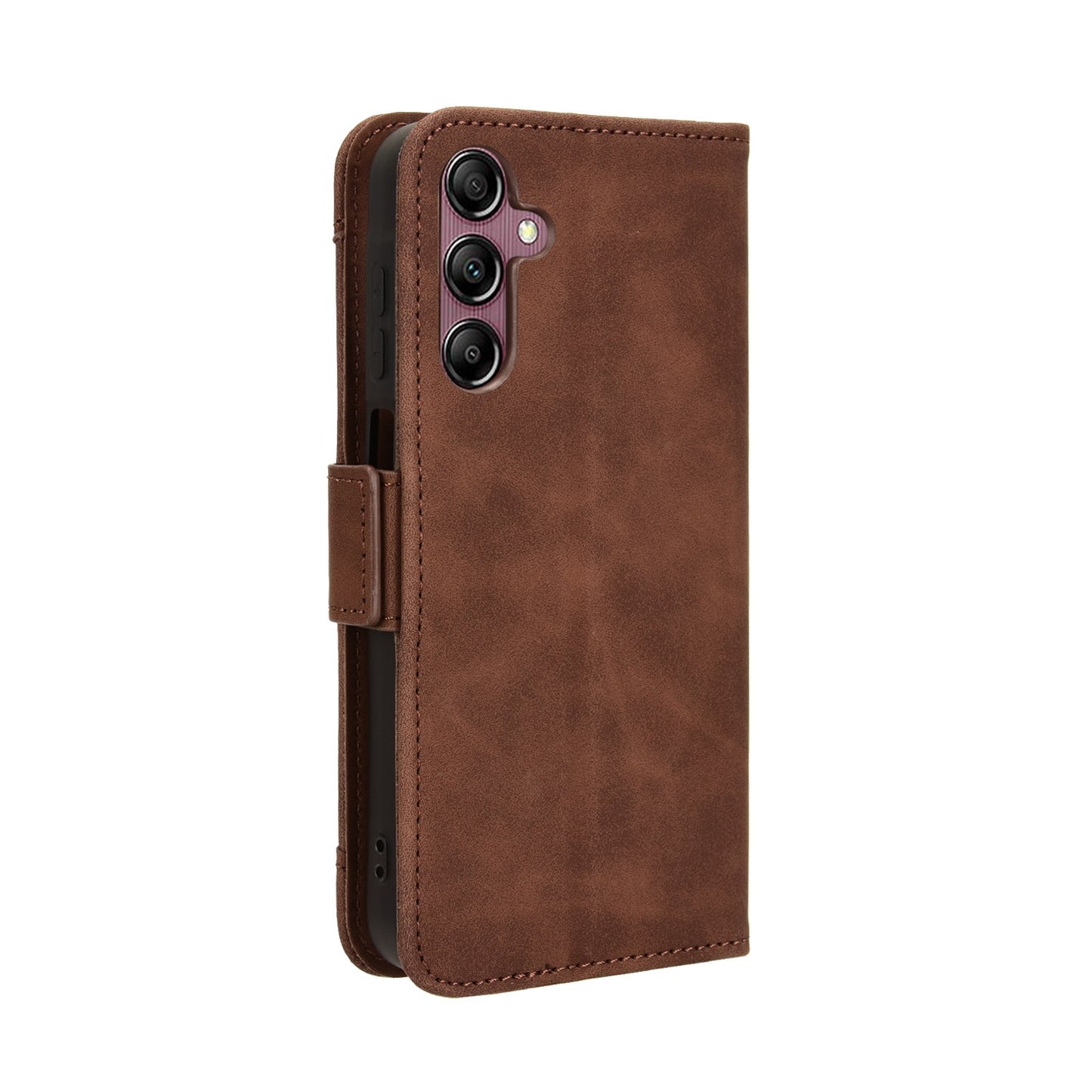 Samsung Galaxy A15 Skin Feel PU Leather Wallet Phone Case with Card Slots, Cash Pocket, Magnetic Closure, Built-In Stand, Full Protection TPU Cover