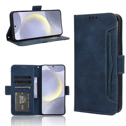 Samsung Galaxy S24 5G Skin Feel PU Leather Wallet Phone Case with Card Slots, Cash Pocket, Magnetic Closure, Built-In Stand, Full Protection TPU Cover